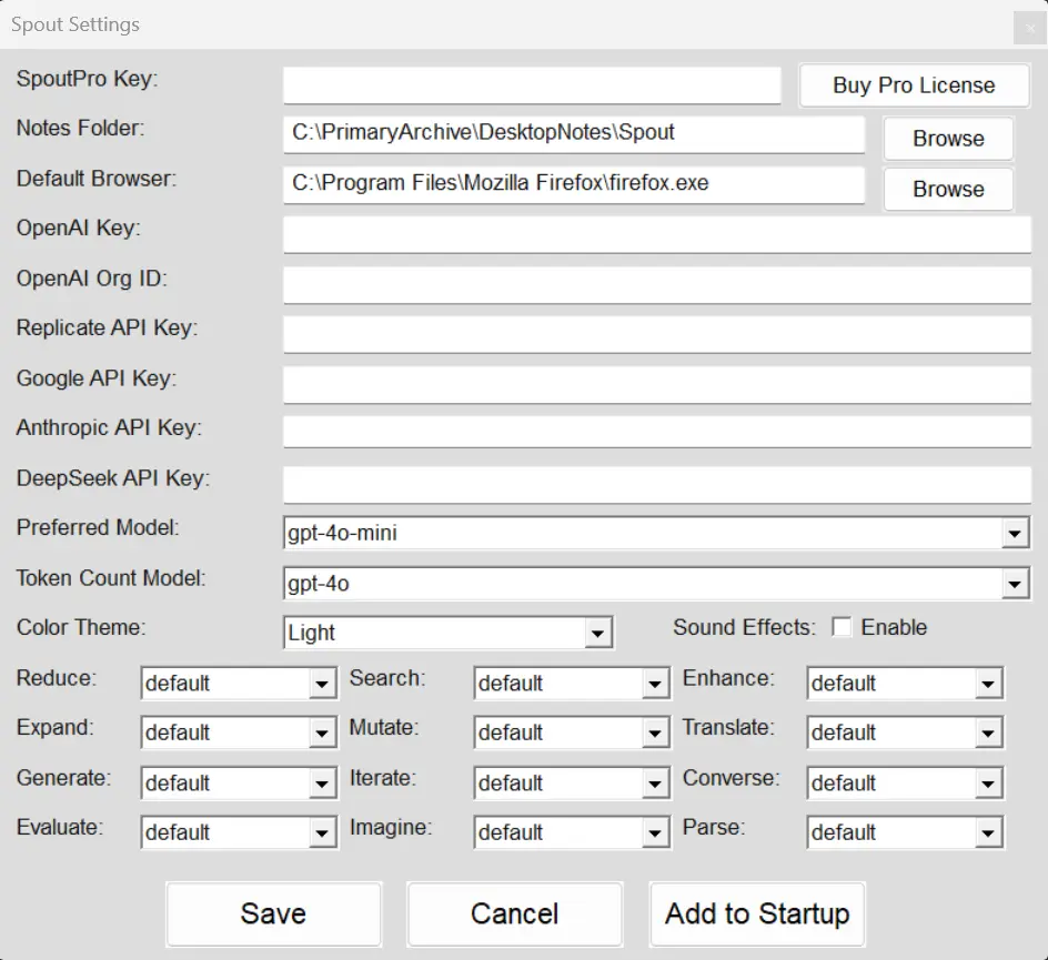 SPOUT GUI Core Module