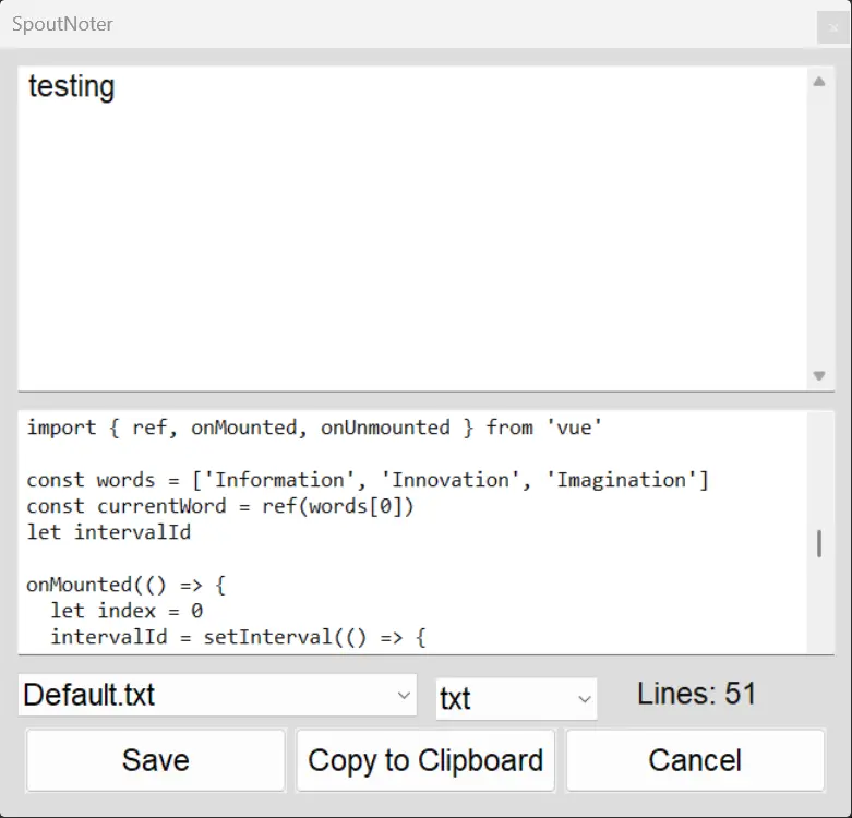 SPOUT GUI Core Module