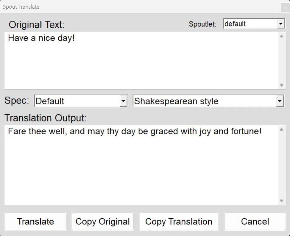 SPOUT GUI Core Module
